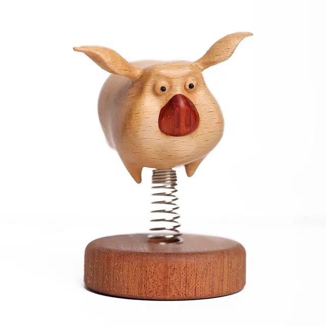 三檀小舍 太乙真人可爱国潮卡通 小众文玩 柴木 摆件 男女同款情侣款