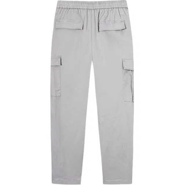 超级安踏 运动生活系列 纯色中腰系带舒适透气直筒休闲裤 男款 海带绿