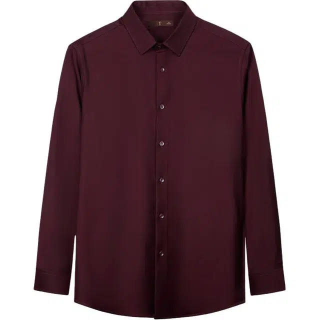 才子 优质羊毛休闲长袖衬衫 男女同款