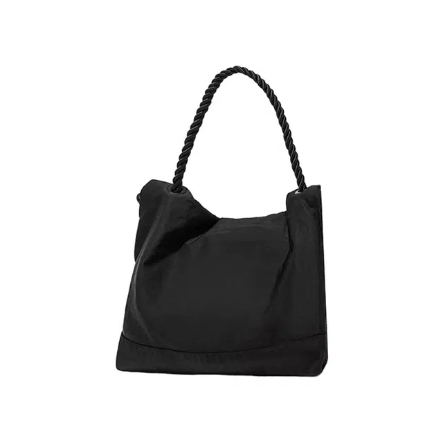 木林森 日系通勤潮流百搭多功能 涤纶 手提斜挎单肩包 男女同款情侣款 黑色