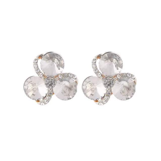 澜耀 时尚轻奢高级设计百搭 华子 几何 合金 耳钉 女款