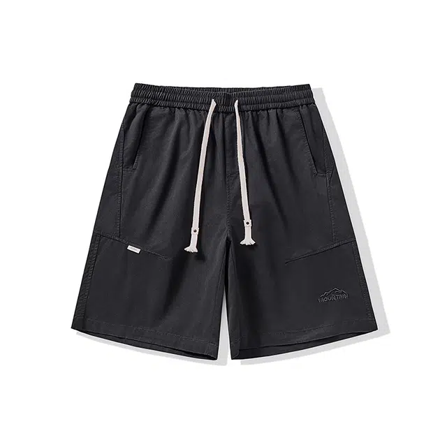 独驰 复古宽松舒适百搭系带休闲短裤 男女同款