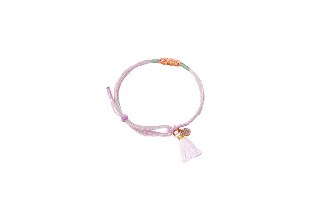 迎百宝 繁花似锦 气质百搭转运五彩绳 助理学业 考试上岸 逢考必过 新中式国风精致高级感花朵 织物 手绳 男女同款情侣款