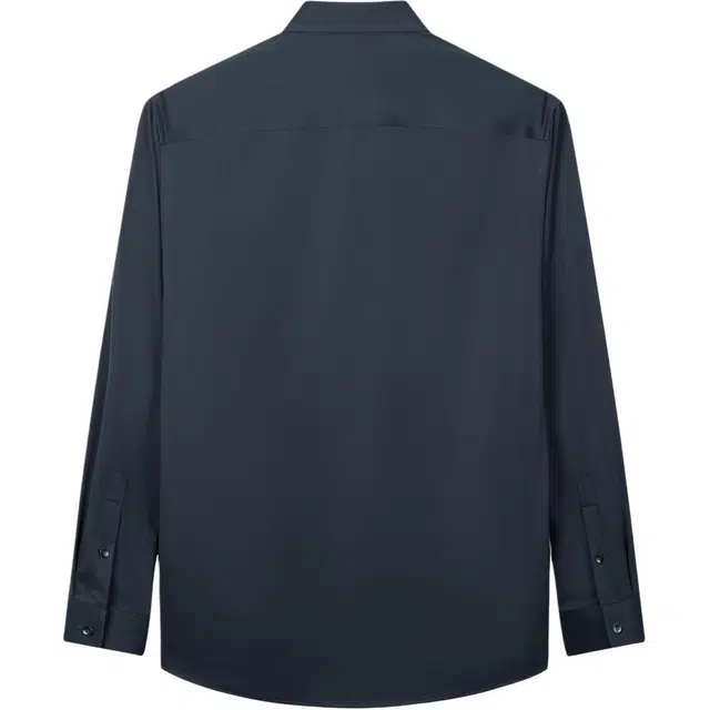 才子 男装猫须水洗棉弹舒适休闲长袖衬衫 男女同款