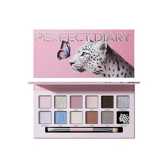 完美日记 探险家十二色眼影蝴蝶雪豹柔粉盘 眼部修饰 百搭哑光珠光
