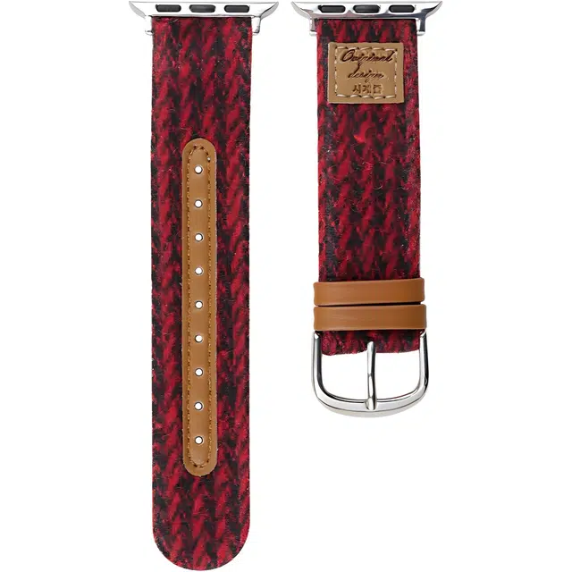 老佳 苹果适用 手表表带 毛呢材质 时尚百搭男女通用