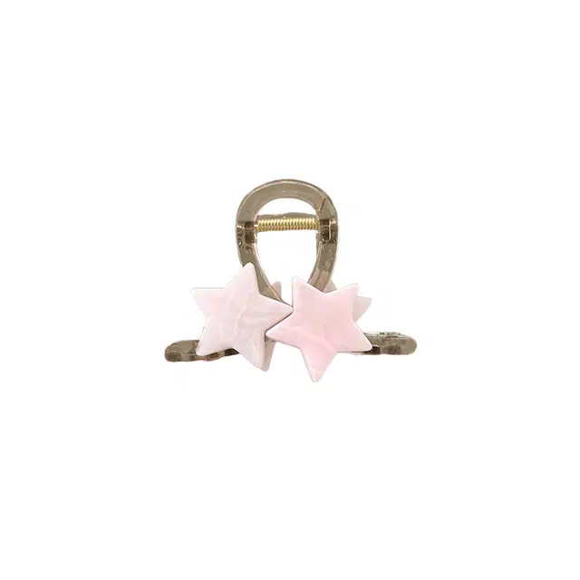 水中玉 星星发卡鲨鱼夹高级感夹子后脑勺头发抓夹头饰 亚克力 发夹 女款