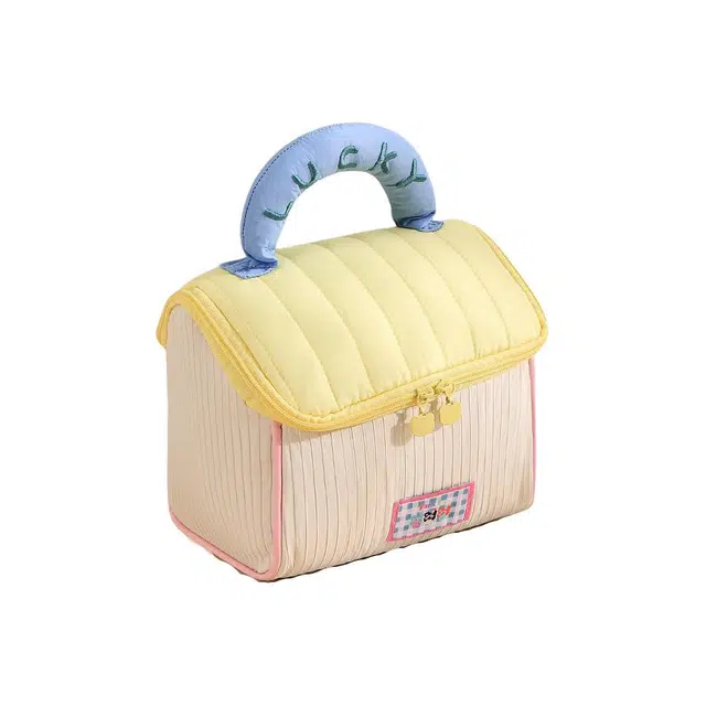 馨枕居 趣味小房子化妆包可爱大容量高颜值手提收纳包