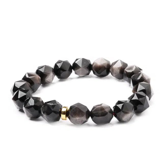 三檀小舍 国风国潮小众原创设计 黑曜石 手串 男女同款情侣款