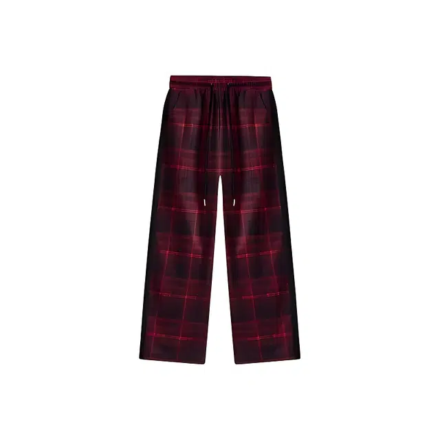 华夏儿女 美式高街复古格子条纹直筒长裤垂感潮流个性百搭宽松舒适设计感高级感休闲裤 男女同款