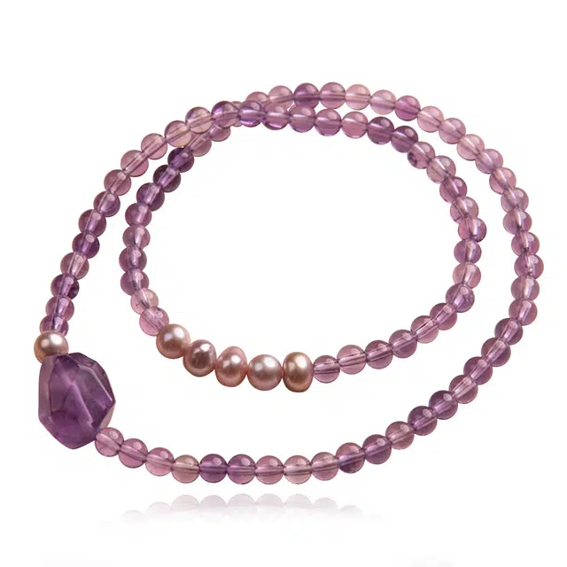 谧月珠宝 紫气东来水逆退散学业进步前程似锦新中式国潮精美礼盒小众设计精致时尚百搭轻奢风好运天然 紫水晶 手串 男女同款情侣款