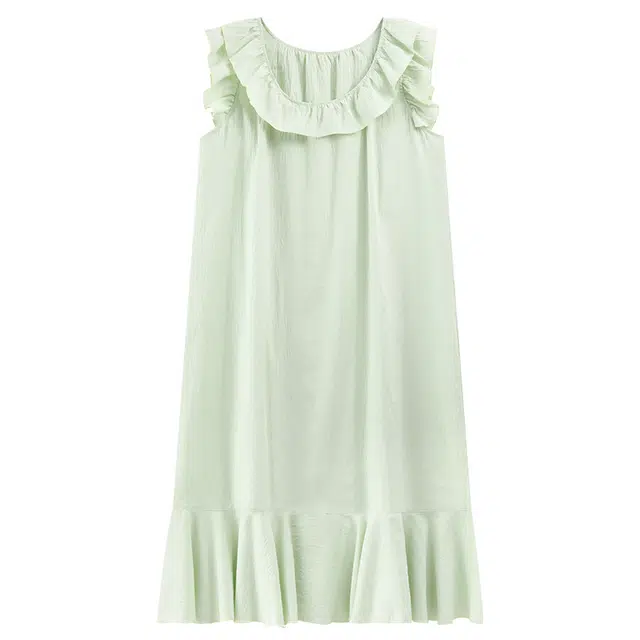 顶瓜瓜 带胸垫时尚透气简约设计吊带家居夏季睡裙 女款