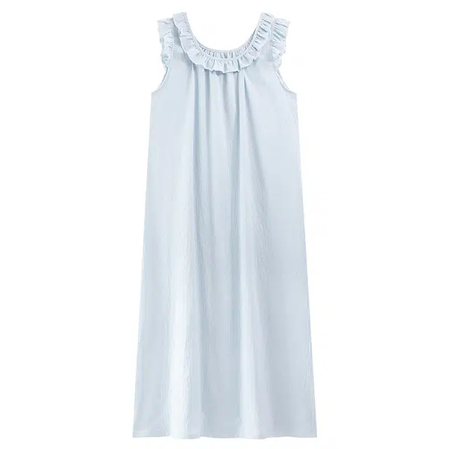 顶瓜瓜 带胸垫时尚透气舒适设计吊带家居夏季睡裙 女款