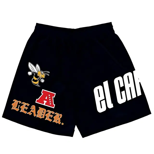 拾个壹先生 美式复古网眼透气宽松三分运动百搭休闲短裤 男女同款