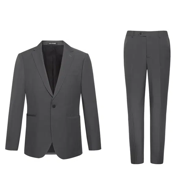 利郎 商务休闲纯色一粒扣质感百搭简约西装套装 男款