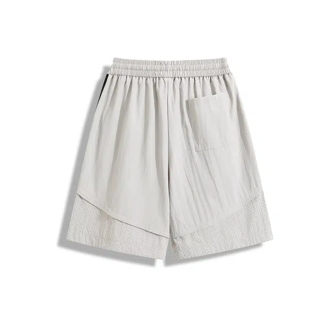 欧路得 美式网眼条纹速干夏季潮户外运动凉感工装五分裤休闲短裤 男款