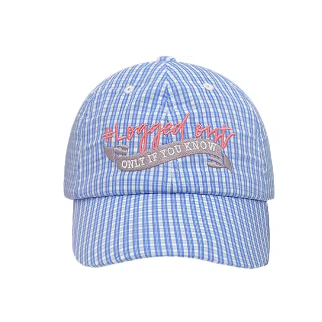 木林森 字母格子刺绣户外防晒遮阳时尚百搭宽檐软顶学生百搭大头围显脸小 棉 鸭舌帽 男女同款情侣款