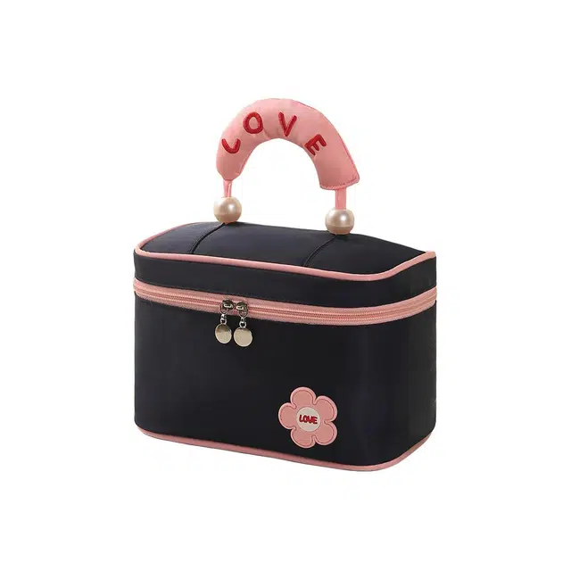 馨枕居 珍珠开盖化妆包洗漱包便携高颜值