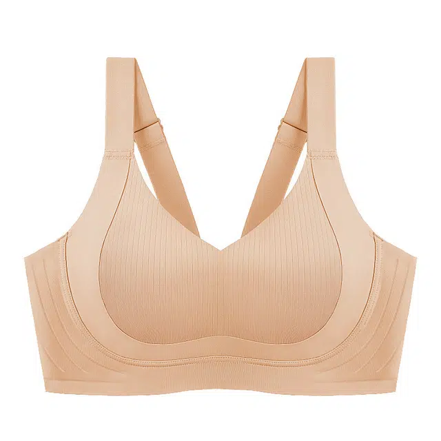 慕梵度 大码兔耳杯内衣大胸显小无钢圈收副乳防下垂薄款软支撑提拉文胸 女款