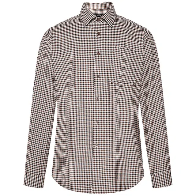 利郎 纯棉格纹商务休闲时尚长袖衬衫 男款