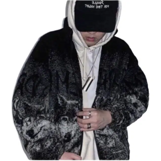 Supreme SS19 Wolf Fleece Jacket Black