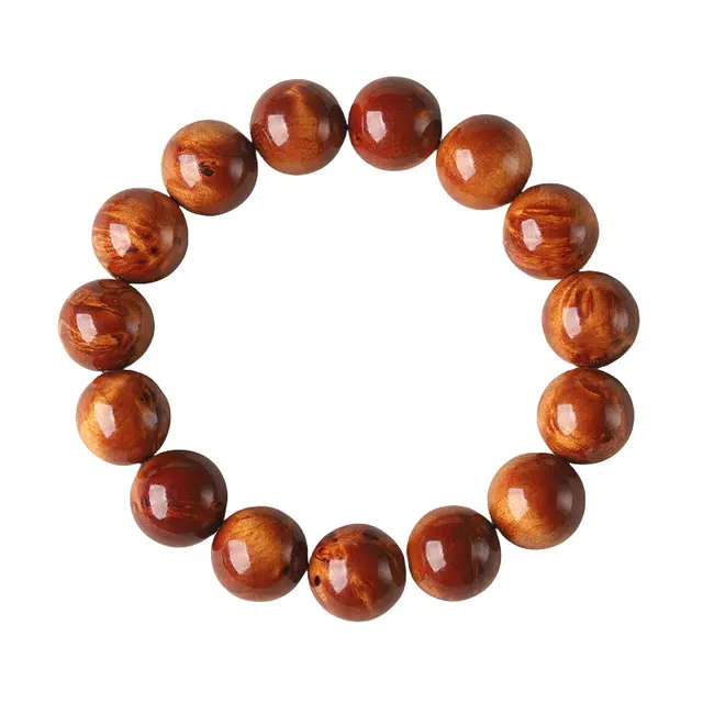 宣华意 半壁玉化级陈化 高油红油老料留疤文玩盘玩 崖柏 手串 男女同款情侣款