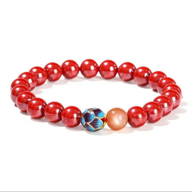 迈奇的礼物 招财暴富 转运 守护 上岸新中式国潮文艺清新甜美复古小众高级气质优雅百搭高颜值 朱砂 手串 男女同款情侣款