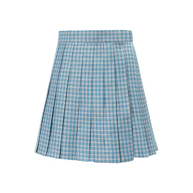 日暮星河 松蓝皓海套装 夏季学院风百褶裙衬衫套装 女款