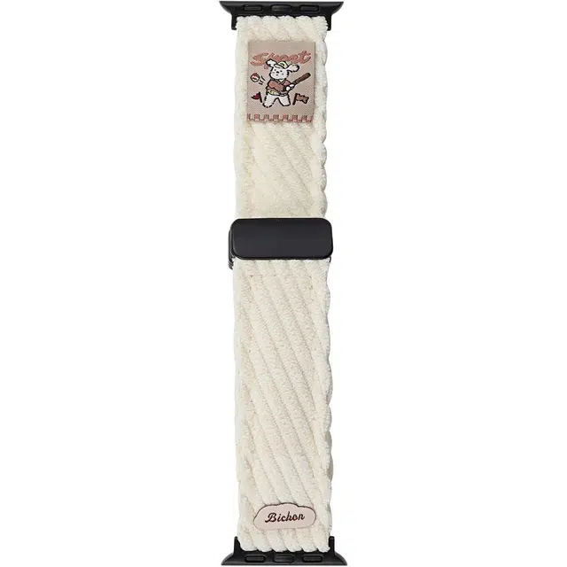 卫欣 苹果适用 手表表带 毛绒材质 灯芯绒磁吸扣毛绒表带男女通用