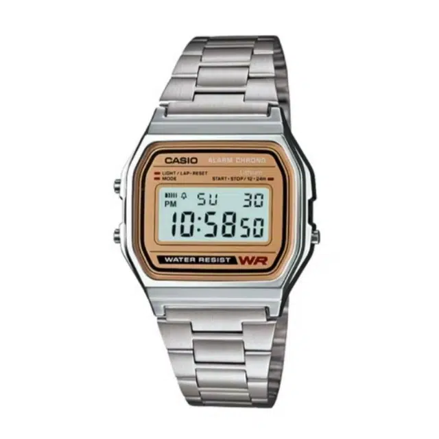 CASIO A158WEA-9-REDLINE GOLD