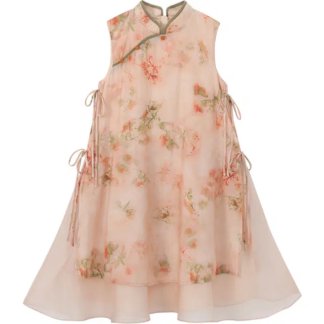 雅鹿儿童旗袍 舒适时尚百搭洋气无袖 中小童