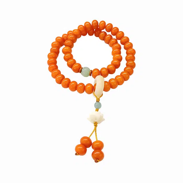 富珠汇 好运莲莲 逢考必过 诸事皆顺 潮流百搭 新中式国潮小众复古 白玉菩提 手串 女款