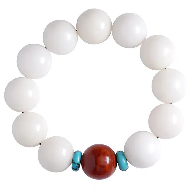 宣华意 新中式文玩原籽配饰玛瑙盘玩佛珠单圈 菩提根 手串 男女同款情侣款