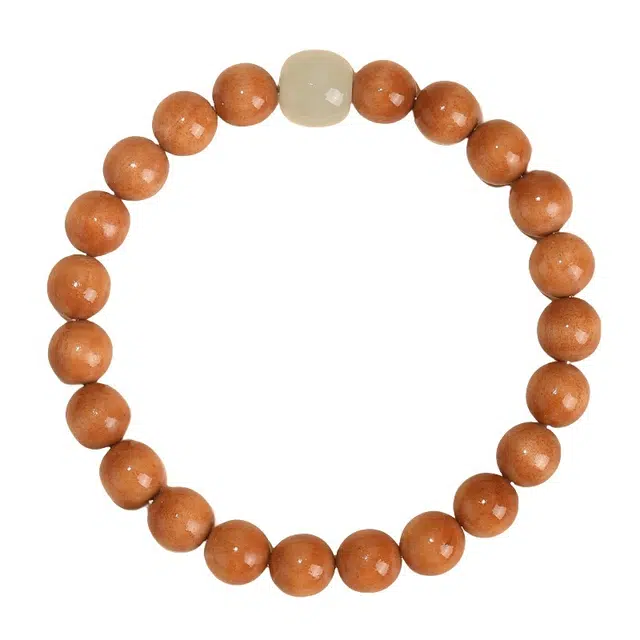 子婳 本命年转运佛珠文玩小巧精致国潮优雅百搭大方 桃木 手串 男女同款情侣款