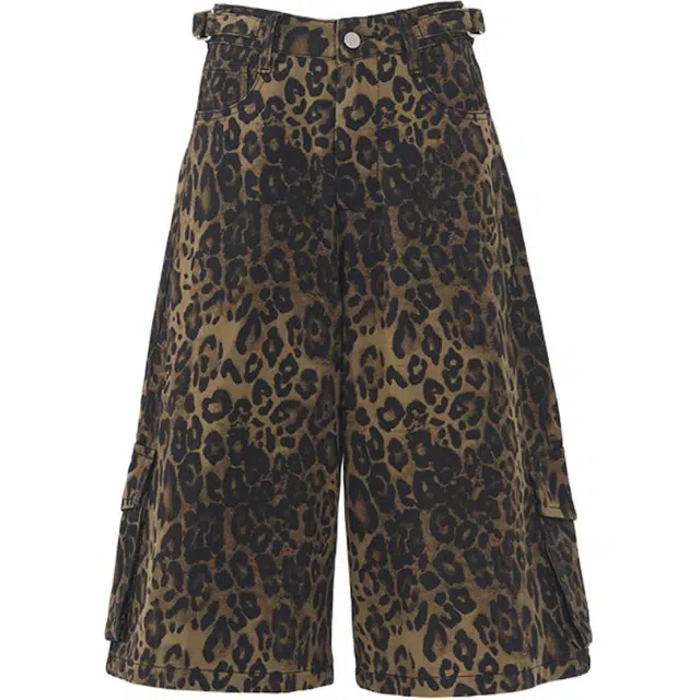 拾籍 百搭时尚宽松高腰七分裤牛仔短裤 女款