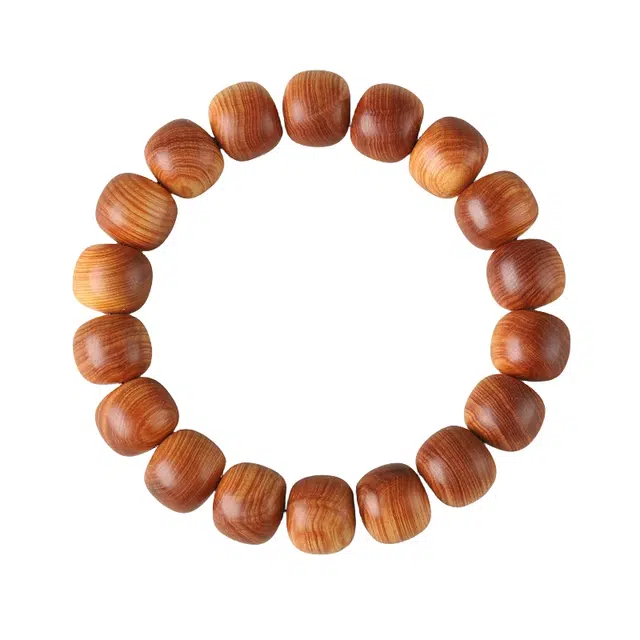 宣华意 新中式简约高油密红油佛珠念珠文玩 崖柏 手串 男女同款情侣款