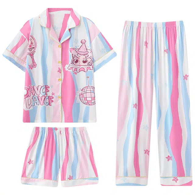 好福份 透气休闲简约轻便设计家居服睡衣套装 女款