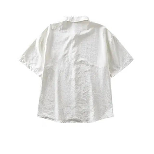 纯团 美式扎染衬衣设计感宽松痞帅翻领休闲短袖衬衫 男女同款