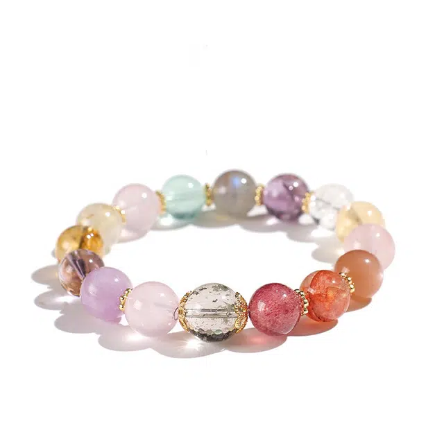 迈奇的礼物 招财暴富 上岸新中式国潮文艺清新甜美复古小众高级气质优雅百搭高颜值爆款天然 超七 手串 男女同款情侣款