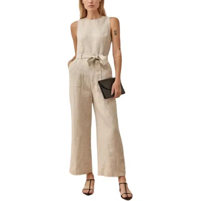 REFORMATION Naomi Linen Jumpsuit