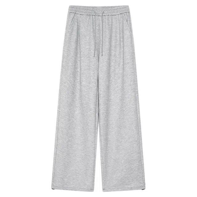 华夏儿女 宽松直筒百搭垂感运动休闲裤 男女同款