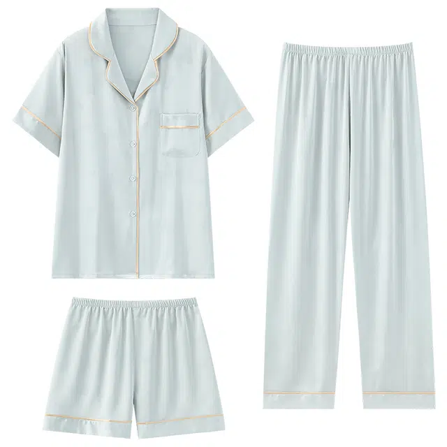 好福份 带胸垫透气舒适简约风格家居服睡衣套装 女款