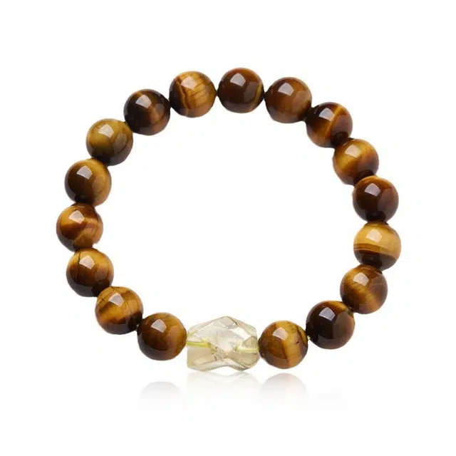 永恒旋律 招财纳福 磐岳虎瞳转运圆珠串 八方来财新中式小众复古风经典设计 个性时尚日常通勤精致百搭 精美礼盒好运处理 虎眼石 手串 男款