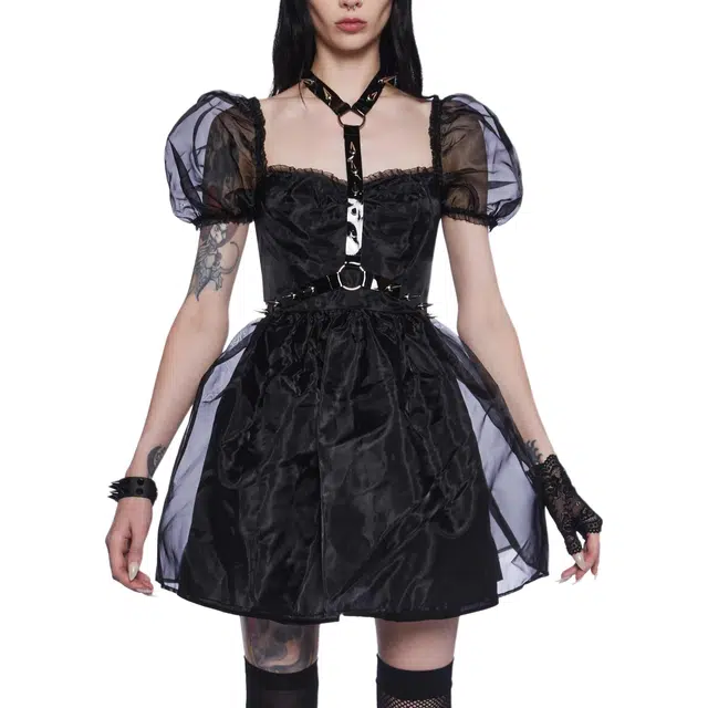 Dolls Kill WIDOW Hell On Earth Harness Dress