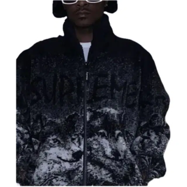Supreme SS19 Wolf Fleece Jacket Black