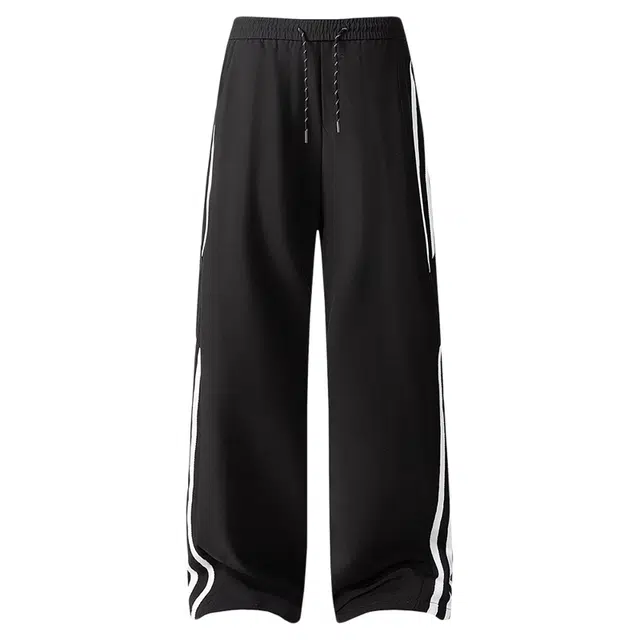 华夏儿女 美式复古高街潮牌设计感宽松垂感冰丝速干凉感舒适百搭直筒休闲裤 男女同款