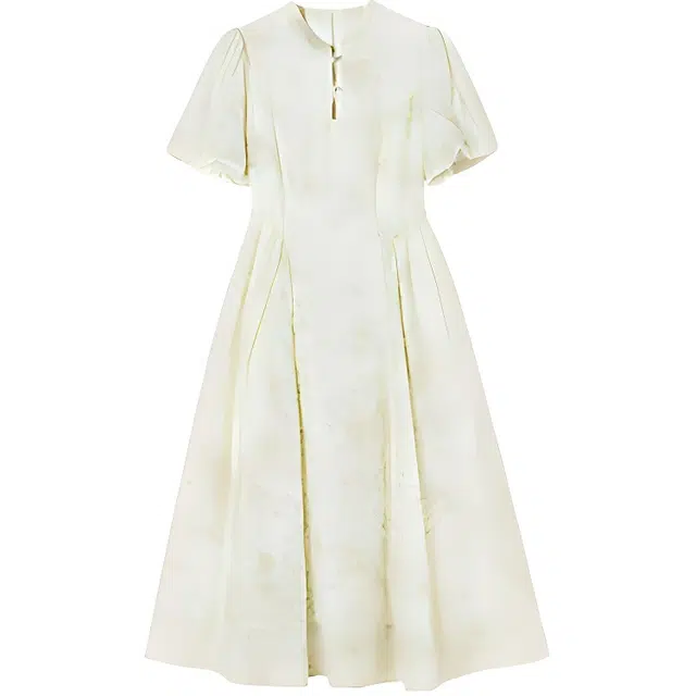 潞优野 新中式莱赛尔天丝花卉国风旗袍短袖连衣裙 女款