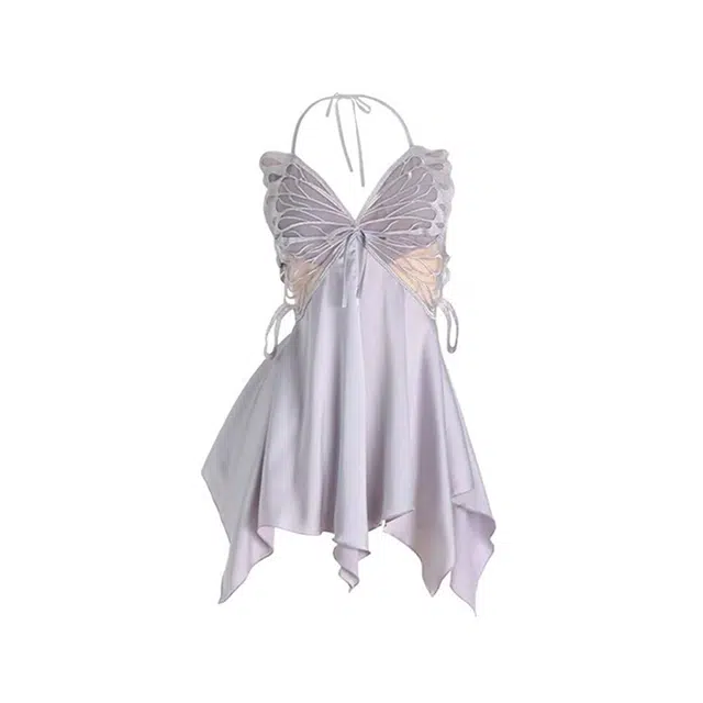 好福份 甜美性感舒适设计无袖挂脖式家居服睡裙 女款