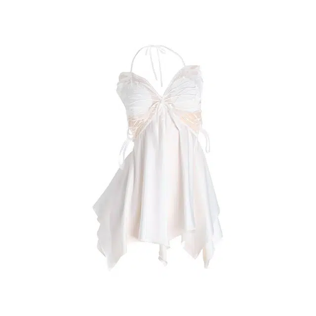 好福份 甜美性感舒适简约设计无袖挂脖式家居服睡裙 女款