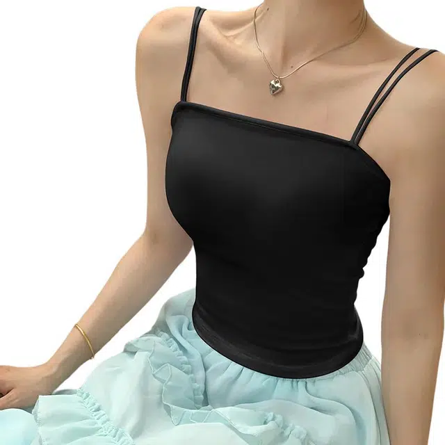 新世家族 内搭美背带胸垫一体遮副乳无袖吊带 女款
